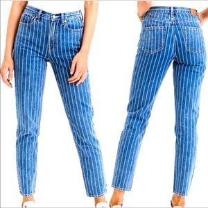 American eagle vertical lines mom jeans